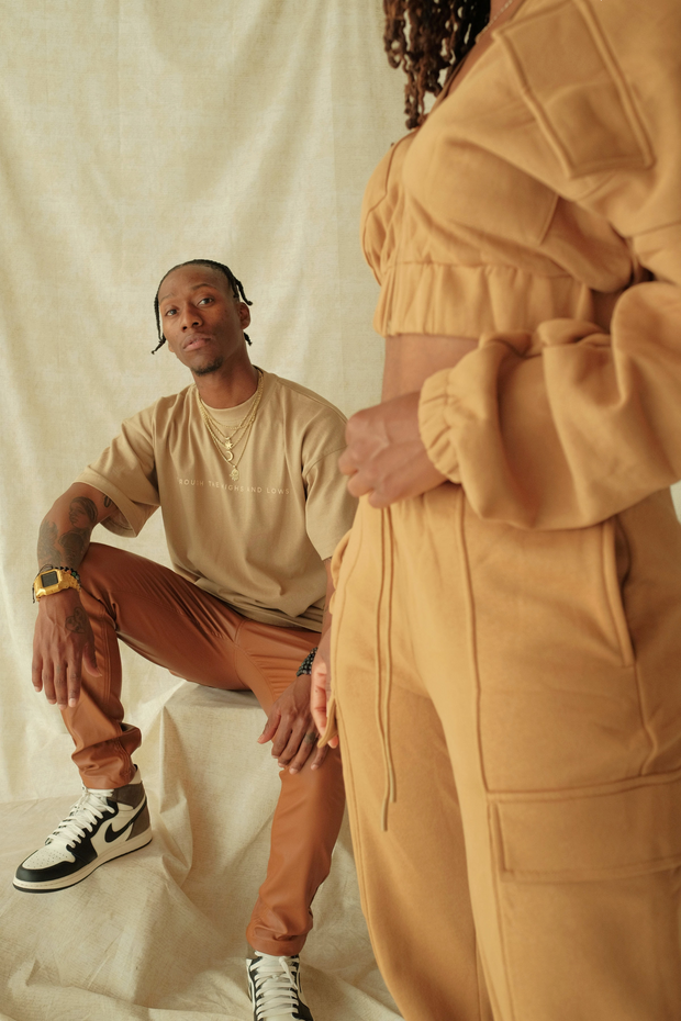 Nasir Line Tee (Khaki)